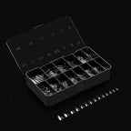 Apres Gel-X® Round Box of Nail Tips | 280 Gel-X Tips, Soft Tips, 14 Sizes 00-9 | Half-sizes Included (Natural Round Extra Short, 280.00 Fl Oz (Pack of 1))