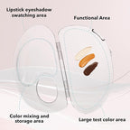 Acrylic Cosmetic Makeup Palette,2 in 1 Makeup Mixing Palette with Foundation Spatula and Storage Pigment,Handheld Makeup Mixing Tray,Makeup Plate for Foundation Eye Shadow Nail Art (A-Clear)