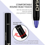 evpct 2Pcs Cream Eyeshadow Sticks Set for Eyes Waterproof, Midnight Blue Shimmer & Blue Shimmer Matte Eye shadow Stick Pencil Pen Bulk sombras en crema para ojos 31+32