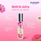Blossom Scented Roll on Lip Gloss, Infused with Real Flowers, Made in USA, 0.40 fl oz, 2 pack, Cherry/Coconut