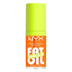 NYX PROFESSIONAL MAKEUP Fat Oil Chillz, Moisturizing, Shiny and Vegan Tinted Lip Gloss - Citrus Chiller (Sheer Orange)