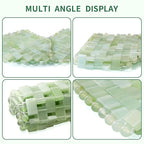 Jade Eye Mask 100% Natural Real Jade Stone Reusable Eye Mask for Hot & Cold Anti Aging，Headache and Migraine Relief Jade Mask for Women Men