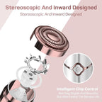 Womens Electric Razors for Facial Hair Removal - Rechargeable, 2 Replacement Heads - Painless Hair Trimmer for Lip, Mustache, Chin