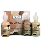 Depvision Liquid Latex 3 Colors Set White Fresh Clear Color For Special Effects Wound Waterproof Professional Makeup Artist Skin Illustrator SFX Monster Zombie (60ml*3 Color) (30ml * 3 Special color)