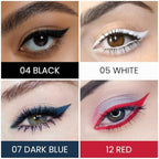 Kaely 4Pcs Black White Dark Blue Red Gel Eyeliner Pencil,Waterproof Smudge Proof Eye Liner,Clown Goth Halloween Makeup,Eye Black Face Paint Lipstick Crayon,Color Colorful Eyeliner Eyeshadow Stick