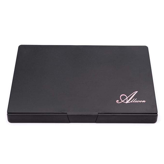 Empty Magnetic Plastic Eyeshadow Makeup Palette with 15Pcs Adhesive Empty Palette Metal Stickers for Eyeshadow Lipstick Blush Powder