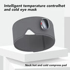 Heating or Cooling Eye Mask for Dark Circles and Eye Neck Padeye Mask Skincare and Puffiness, Intelligent Heating Physical Cooling (Gray)