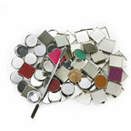 50 Pcs Empty Square Metal Pans, Makeup Palette Pans for Eyeshadow Magnetic Cosmetic Palette Size 26mm (Square - 50 Pcs)