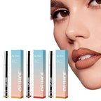 3PCS Peel Off Lip Liner, Light Brown/Dark Brown/Burgundy Light