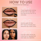 Matte Lip Gloss Stain-Peel Off Lip Liner Tattoo, Light Taupe Lip Tint，Long Lasting Peel Off Lip Stain, Waterproof Transfer-proof Lip Mask Lip Liner Peel Off Lip Gloss,Stayn Lip Makeup. #04