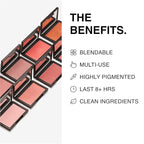 Makeup Powder Blusher - "Desert Storm" - 4g / 0.141 oz - Full Coverage, Natural Blush - Soft, Buildable Pink, Coral, Peach & Golden Hues