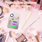 5PCS Makeup Mixing Palette, Stainless Steel Cosmetic Makeup Palette With Spatula Makeup Artist Tool, Professional Cosmetic Mixing Makeup Palette For Mixing Eye Shadow/Eyelash/Nail Art/Foundation