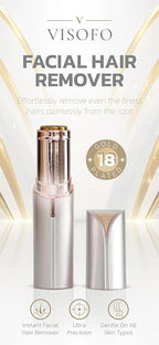 Facial Hair Removal for Women | Electric Razor Device Small Mustache Dermaplaning Remover Tools Tweezers Epilator Trimmer Face Dermaplane Shavers Beauty Gadgets Set Accessories by VISOFO (Andalusite)