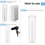 50 Pcs Lip Balm Containers Tubes Empty 3/16 oz Clear Lip Tubes and Shrink Wrap, Lip Gloss Tubes Lip Balm Containers with White Caps Twist Tubes for making Gifts, Travel