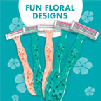 BIC Soleil Simply Sensitive Women's Disposable 3 Blade Razors, Soothing Moisture Strip, 5-Count Pack