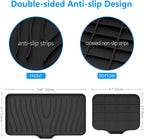 3-Pack Silicone Soap Dish, Sponge Holder for Sink, Kitchen Soap Tray, Bathroom Soap Holder, Sponge Tray with Drain (Black)