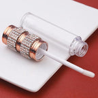 AMORIX 5ml Lip Gloss Tubes with Wand 6 Packs Empty Rhinestone Lip Gloss Containers Lipgloss Bottles Crystal Lip Gloss Supplies Kit with Syringe for DIY Lip Gloss Base