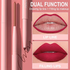 evpct 12Pcs Retractable Lip Liners Pencils Set Pack for Shaping & Sculpting Lips, Mauve Maroon Red Orange Nude Coffee Brown Plum Taupe Creamy Matte Gel Lip Liner Lipliners Pencil delineador de labios