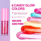 Red Cooling Jelly Lip Oil Gloss, Plump Moisturizing Cooling