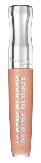 Rimmel Stay Glossy Lip Gloss - Non-Sticky and Lightweight Formula for Lip Color and Shine - 120 Non-Stop Glamour, .18oz