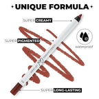 Matte Gel Lip Liner Pencil | Weightless & CreamyTexture - Sharpenable - Longwear & Waterproof - High Pigmented & Flawless Finish - Cruelty-free & Paraben-Free - 413, 1,7g/0.05oz. (Chilli)