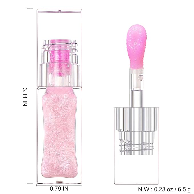 QrBxa 1 PCS Color Changing Lip Oil,Moisturizing Color Changing Lip Gloss,Non-sticky Nourishing Repairing Primer Lip Tint