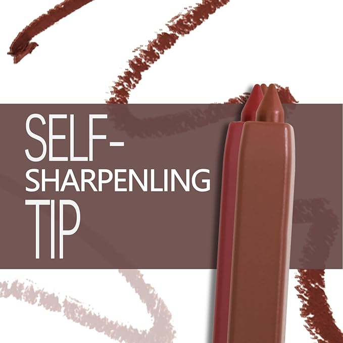 Matte Lip Liner Pencil,Highly Pigmented Retractable Lip Crayon,All Pencil,Highly