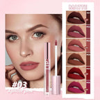 6-Color Lip Glaze Set, Matte Cream Lipstick, Pearlescent Glaze