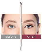 EIGSHOW Dual-Ended Precision Eyebrow Brush and Comb for Eyeliner Lining, Sculpting Brows, Professional Eye Makeup Tools (D109B)