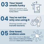 Clean Skin Club Clean Towels XL™, 100% USDA Biobased Face Towel, Disposable Face Towelette, Makeup Remover Dry Wipes, Ultra Soft, 50 Ct, 1 Pack