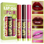 3 Colors Fat Lip Oil Click Slick,Non-stick High