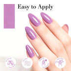 AZUREBEAUTY Lavender Purple Quick Dry Complete Natural Super Lustrous Nail Enamel Polish,Professional for DIY Manicure and Pedicure at Home