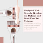 Makeup Brushes, Daubigny Perfect 3IN1 Makeup Brush for Face Blush Liquid Powder Foundation Brush for Blending Liquid, Cream or Flawless Powder Cosmetics with Great Gift Case