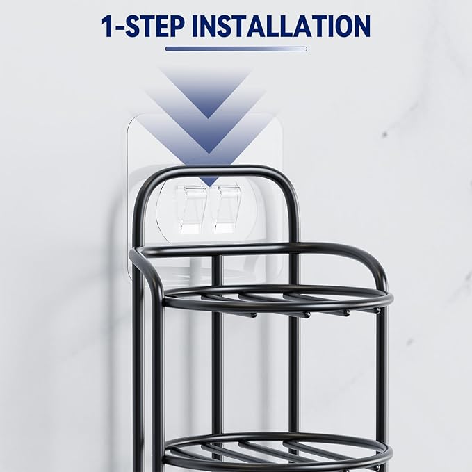 3-Tier Shower Soap Shampoo Bar Holder, Self Adhesive & Freestanding Draining Bathroom Soap Dish Caddy for Bathroom Wall Accesories Decor