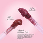 KIMUSE Gleamy Gloss Lip Stain Set, Long-lasting Lightweight Glow Lip Tint, Non-sticky Moisturizing Juicy & Glossy Finish
