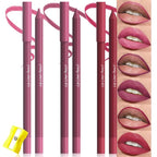evpct 3Pcs Rose Maroon Plum Red Matte Long Lasting Wear Lip Liner Pencils Makeup Set for Shaping & Sculpting Lips, No Transfer Waterproof Pigmented Lip Liner Crayon lipliners Lipstick Pencil 11+20+23