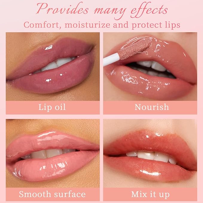 Plumping Lip Oil, Long Lasting Hydrating Plum)