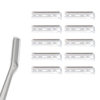 Facial Razor Replacement Blades Be suitable for Twee zerman Stainless steel blade 10 Count (Pack of 1)