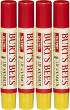 Burt's Bees Lip Shimmer, Cherry 0.09 Ounce (Pack of 4)