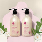 Luseta Glossy Pearl Shampoo and Conditioner Set Smooth & Moisturize, Fight Frizziness and Add Shine,Hydrating for Damaged Hair, Detangle,Nourish Strands,Paraben Free, Sulfate Free,16.9oz