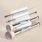 4 pcs makeup brushes, double head makeup brush set, loose powder powder blusher foundation make-up concealer eye shadow eyebrow brush, multi-purpose makeup tools