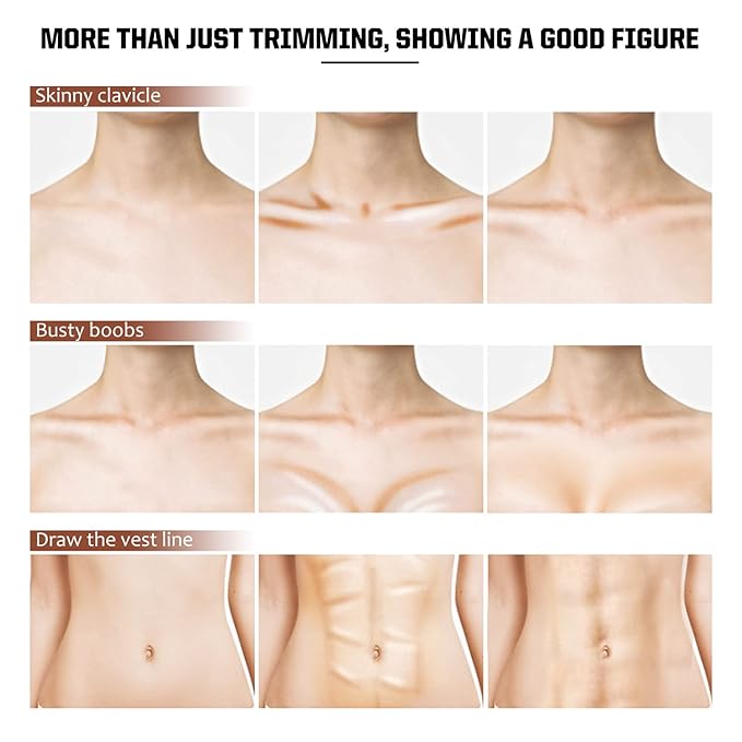 4 Colors Cream Contour, Stick Palette, Contouring Concealer, Stick Primer, Face Makeup Kit for Beginners, Cream Concealer and Highlight Stick(#2+3)