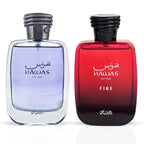 RASASI Hawas For Him & Hawas Fire Eau De Parfum Sprays 100ML (3.4 OZ) Unleash Your Power With Fresh, Intense Notes & Embrace Lasting, Refined Masculine Scents. (BUNDLE)