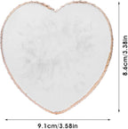 Resin Nail Art Palette Gold Edge Nail Holder Heart Shaped Color Makeup Foundation Mixing Tools Display Board Gel Nail Art Color Mixing Palette Painting Tray Manicure Tool