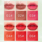 Miniling 6-Color Korean Lip Tint Set - Watery, Velvet Matte Lipsticks for Lips and Cheeks - Long-Lasting, Non-Stick, Shimmery
