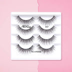 Ardell Faux Mink Lashes 817 – Lightweight, Knot-Free Invisiband Eyelashes for Natural Glam, 4 Pairs, 1 Pack