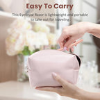 Face Razor for Women, Dermaplane Razor for Women Face Metal for Arm Armpit Leg Peach fuzz (A1-Rose Gold (12 replaced blades))