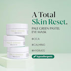 Pale Green Pastel Eye Mask - Cooling Eye Patches for Puffy Eyes | Skin-Firming Under Eye Patches for Sagging Skin | Soothing Under Eye Mask Patches (3.04 fl oz, 30 Sets, 60 EA)