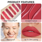 evpct Silky Lip Liner Pencil Retractable, Bean Red Smooth Lip Liner Creamy Velvet Lipliner Long-Lasting for Korean Makeup Contouring Matte Lip High Pigmented Rich Colors Crayon Lipstick Pen 08