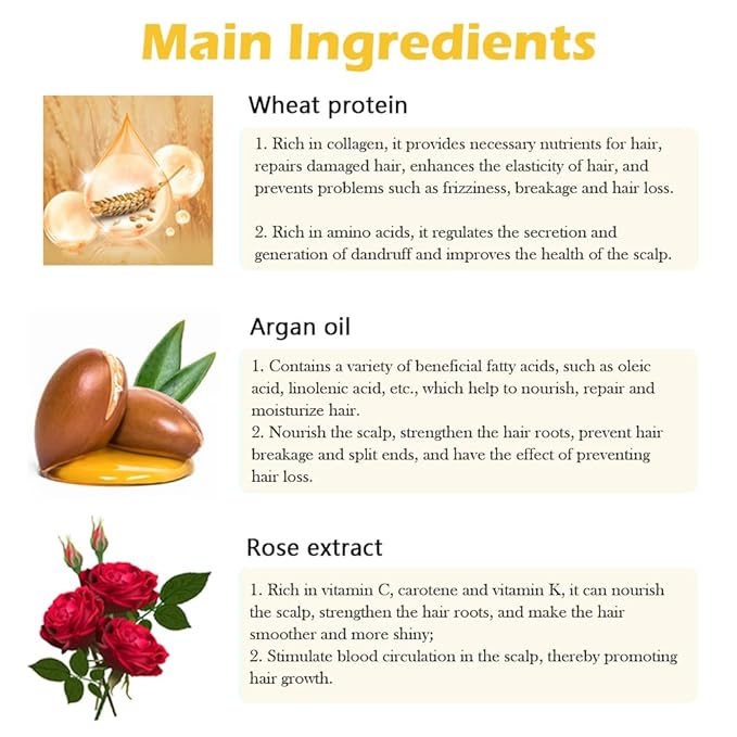 Moroccan Hair Treatment Masks, Hydrating Argan Oil Hair Mask, Collagen Hair Treatment, Deep Conditioning Hair Mask for Dry Damaged Hair